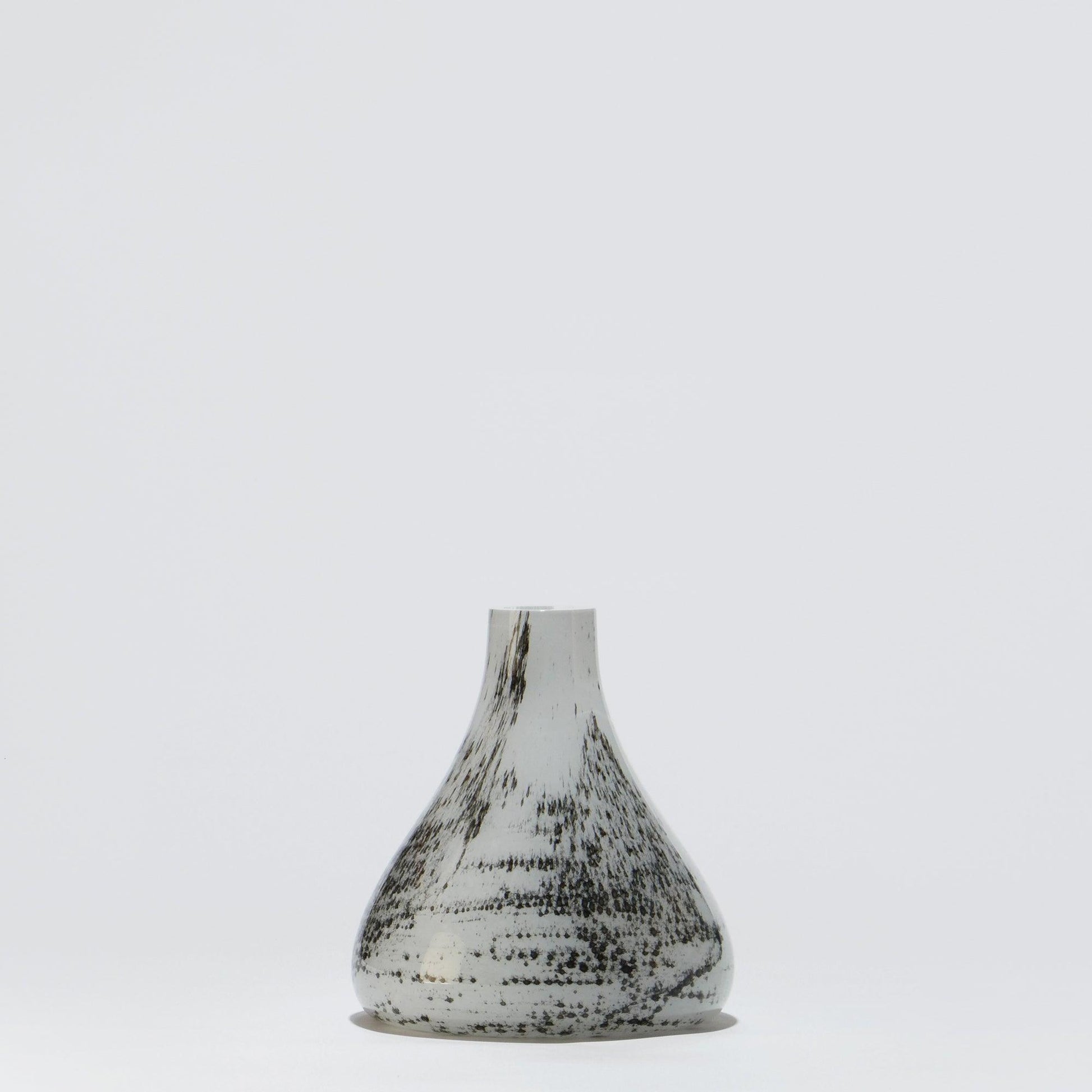 Glass vase Small WHITE VULKANIC - Glasscor Store