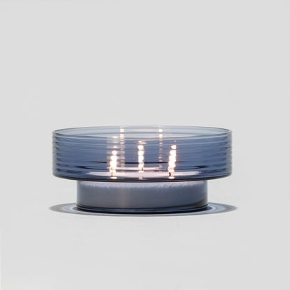 Glass Candle Holder GLOW TOGETHER Large Boreal Blue-VIDEO-GLASSCOR